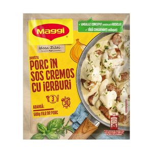 Baza pentru mancare Maggi Ideea Zilei Porc in sos cremos cu ierburi, 30 X 35 g