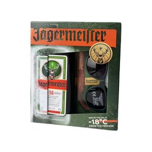 Pachet lichior Jagermeister, 35% alcool, 0.7 l + ochelari