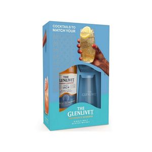 Pachet whisky Glenlivet Founder's Reserve, 40% alcool, 0.7 l + 2 pahare