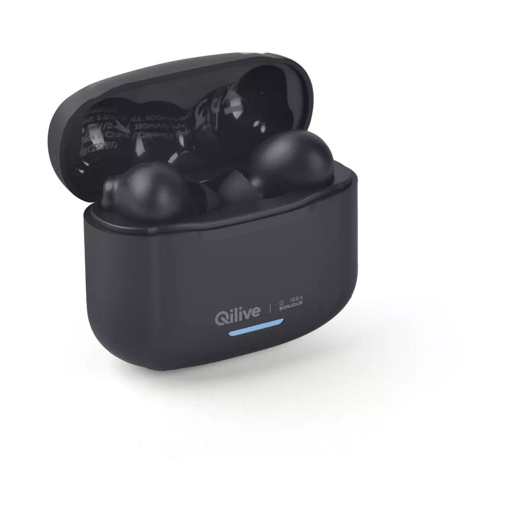 Casti audio fara fir Qilive Q.1864, Noise cancelling, negru