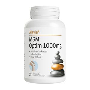Supliment alimentar Alevia MSM Optim, 1000 mg, 30 comprimate