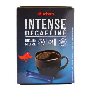 Cafea solubila decofeinizata Auchan plicuri 25 x 2 g