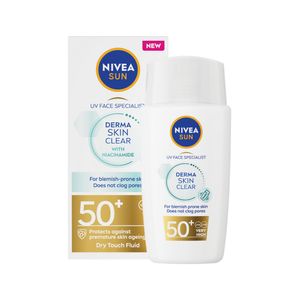 Crema de piele pentru bronzare Nivea Sun Derma Skin Clear, SPF 50, 40 ml