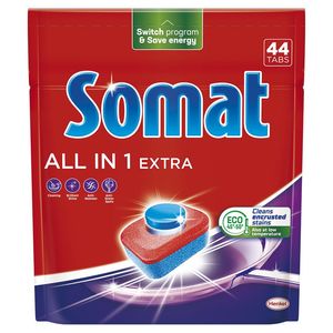 Detergent pentru masina de spalat vase, Somat All in One Extra, 44 tablete