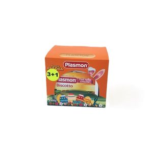 Pachet biscuiti cu vitamine pentru bebelusi Plasmon, 4 x 60 g