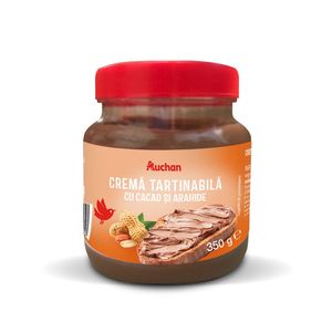 Crema tartinabila cu cacao si arahide Auchan, 350 g