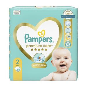 Scutece Pampers Premium Care, marimea 2, 4 - 8 kg, 88 bucati