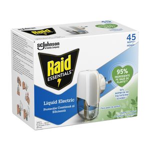 Aparat electric impotriva tantarilor Raid Essentials, pentru 45 de nopti, 27 ml