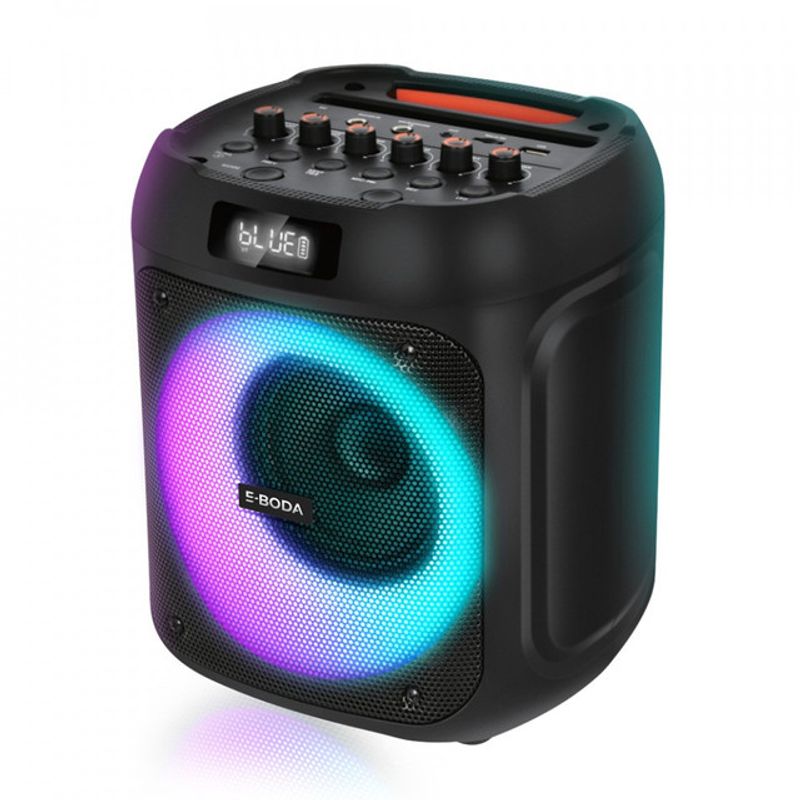 boxa-portabila-e-boda-the-vibe-510-bluetooth-4-2-autonomie-4-ore-efecte-luminoase-rgb-tws-negru