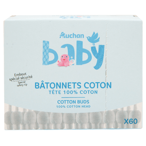 Betisoare de urechi Cosmia Baby, 60 bucati