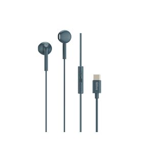 Casti cu fir in ear Qilive Q1961, mufa USB-C, albastru