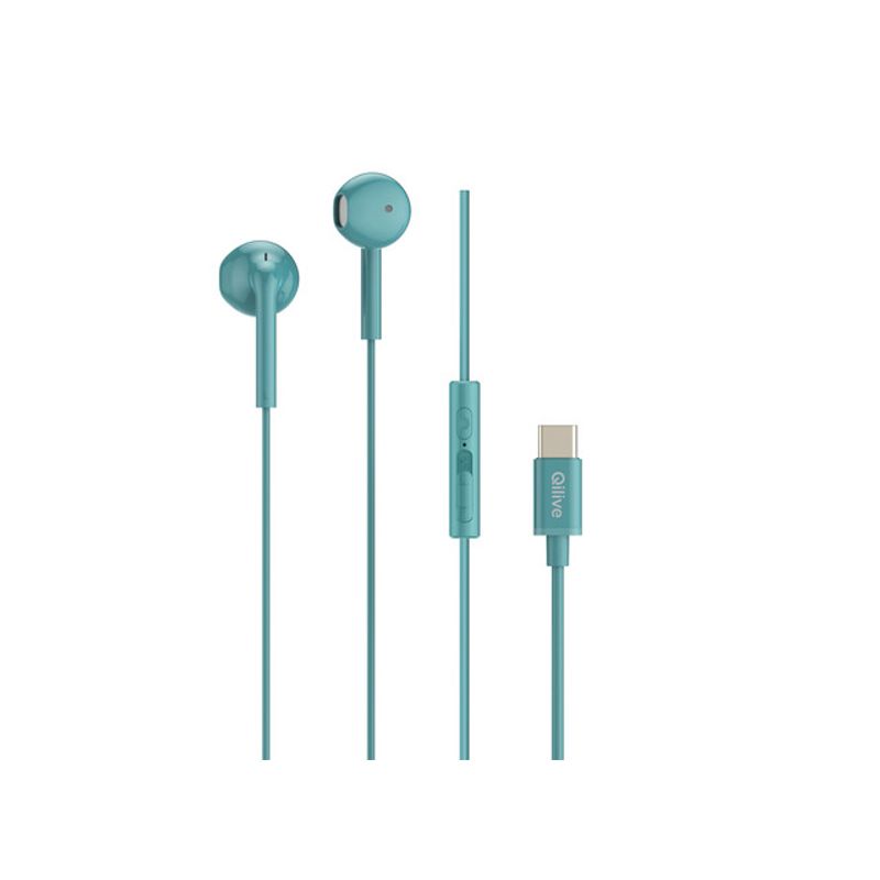 casti-cu-fir-in-ear-qilive-q1961--mufa-usb-c-verde