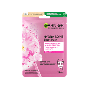 Masca Servetel super hidratare si iluminare cu Sakura Garnier, 28 g