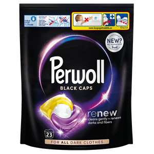 Detergent de rufe capsule Perwoll Renew Black, 23 spalari