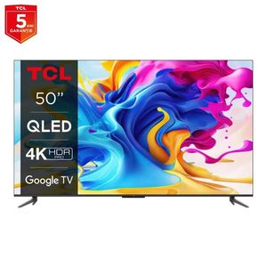 Televizor QLED Smart TCL 50C645, Ultra HD 4K, Clasa G, 126 cm