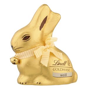 Figurina iepuras de ciocolata alba Lindt, 100 g