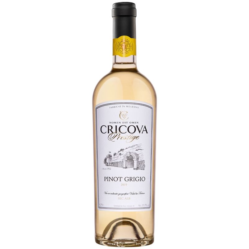 Cricova | Vin alb sec Cricova Prestige, Pinot Grigio, alcool 12%, 0.75 ...