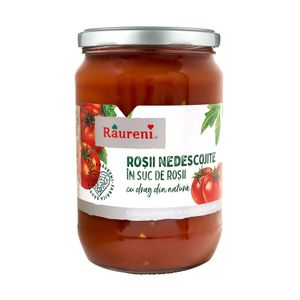 Rosii nedepelate In suc de rosii Raureni, 700g