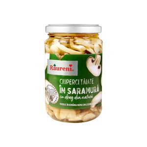 Ciuperci taiate Raureni, in saramura, 290 g