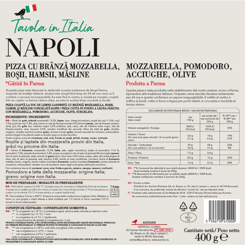 pizza-napoli-auchan-la-tavola-390-g