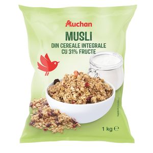 Musli cu 31% fructe Auchan, 1 kg