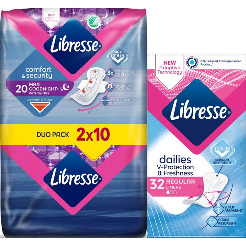 pache-absorbante-libresse-maxi-goodnight-duo-20-bucati-absorbante-zilnice-libresse-normal-32-bucati