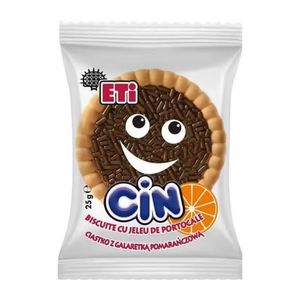 Biscuite cu jeleu de portocale Eti Cin, 25 g