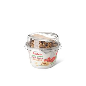 Produs fermentat cu cocos, cirese, coacaze si granola Auchan, 170 g