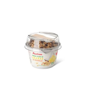 Produs fermentat cu cocos, ananas si granola Auchan, 170 g