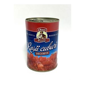 Rosii decojite cuburi Dinadi 380g