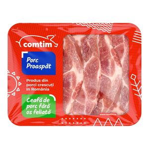 Ceafa de porc fara os Comtim, feliata, +/- 1.1 kg