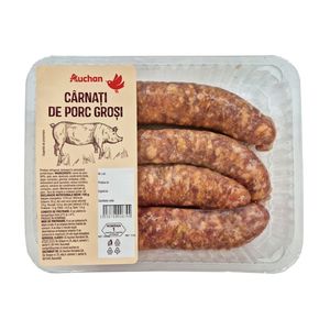 Carnati de porc grosi Auchan, atm, +/- 700 g