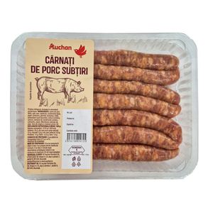 Carnati de porc subtiri Auchan, atm, +/- 500 g