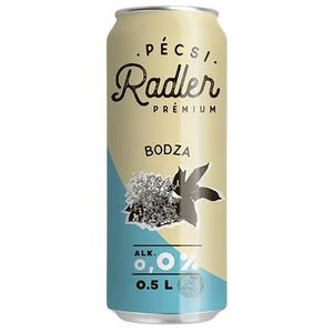 Bere fara alcool  cu aroma de soc Pecsi Radler, doza, 0.5 l