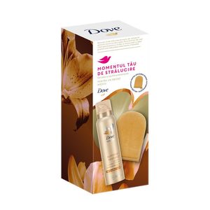 Pachet spuma autobronzanta + manusa Dove Fair, 150 ml