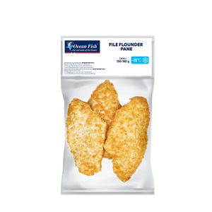 File de flounder pane 130-160 Ocean Fish, congelat, +/- 1 kg