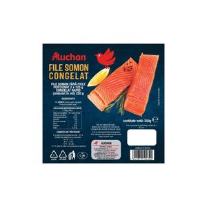 File de somon Auchan, 2 x 125 g