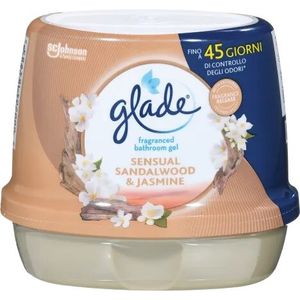 Odorizant gel pentru baie Glade cu miros de iasomie si lemn de santal , 180 g
