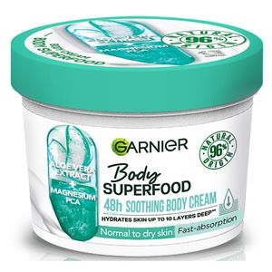 Crema de corp cu efect calmant si absorbtie rapida Garnier Body Superfood cu exctract de Aloe, 380 ml