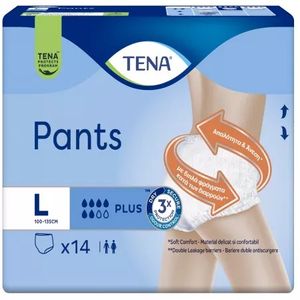 Scutece tip chilot pentru adulti Tena Pants Plus Large, 14 bucati