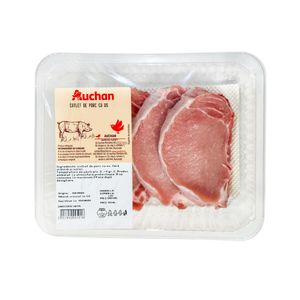 Cotlet de porc cu os feliat Auchan, atm, +/- 1 kg