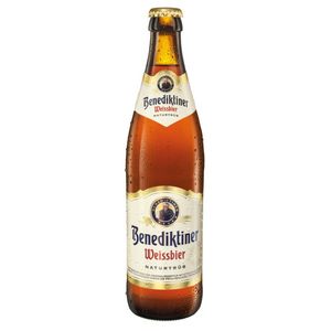 Bere alba nefiltrata Benediktiner Weissbier, 5.4% alcool, sticla, 0.5 l