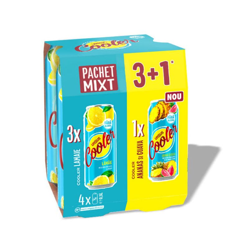 pachet-mixt-bere-blonda-fara-alcool-ursus-cooler-cu-aroma-de-lamaie-doza-3-x-0-5-l-ursus-cooler-cu-aroma-de-ananas-si-guava-0-5-l-sgr