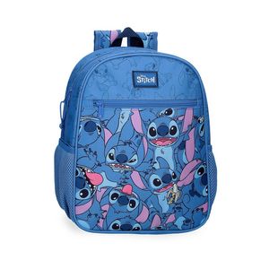 Ghiozdan clasa 0 cu imprimeu Stitch, albastru, 33 cm