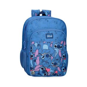 Ghiozdan scolar cu imprimeu Stitch, albastru, 40 cm