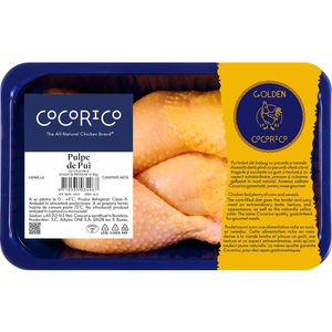 Pulpe de pui intregi cu os Coco Rico Golden, +/- 1 kg