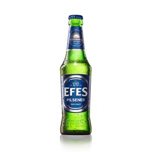 Bere blonda Efes Pilsener, 5% alcool, sticla, 0.33 l