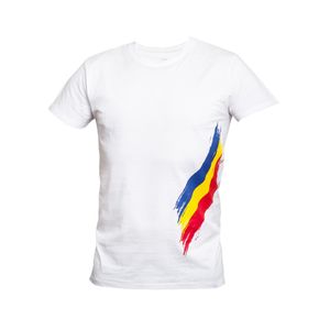 Tricou unisex EURO 24, bumbac, alb, diverse marimi