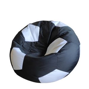 Fotoliu puf, model minge de fotbal, diametru 75 cm, negru