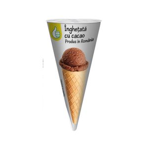 Inghetata la cornet Auchan cu aroma de cacao, 70 g